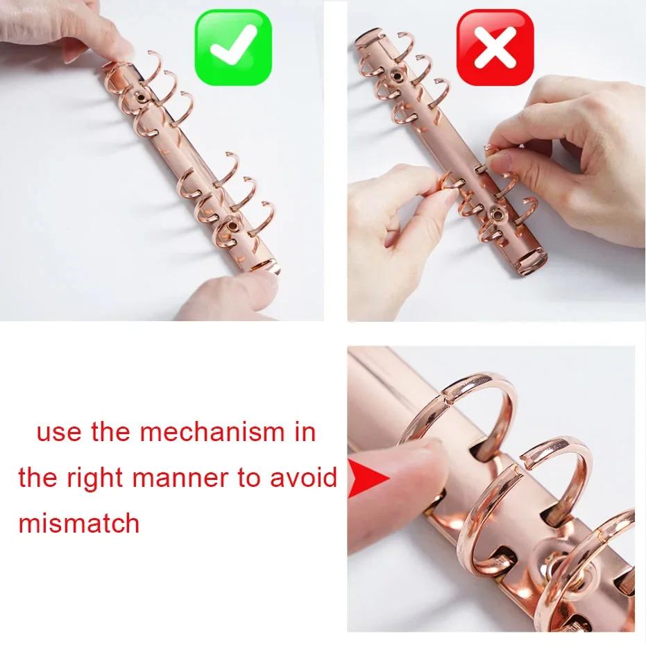 Fromthenon A7 Metal Spiral Rings Binder Clip For Diary Notebook Planner Binder File Folder With 2 Pairs Screw Premium
