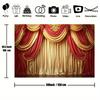 Polyester Red and Yellow Curtain Party Backdrop for Multipurpose Use - Universal Carnival, Birthday, and Holiday Decorations