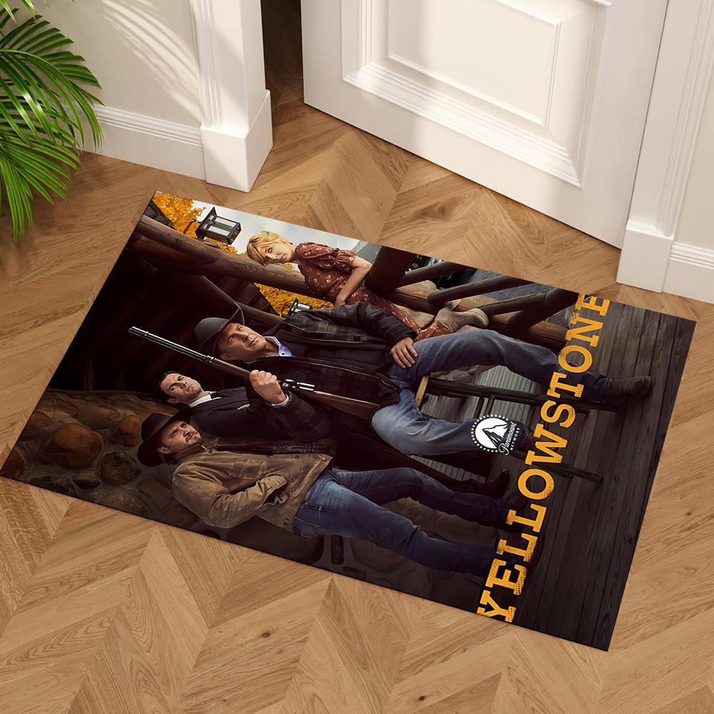 Yellowstone Western Adventure Floor Rug Office Rug Suitable for Living Rooms Entryway Outdoor Study Room Anti-slip Rug Decorate Offices