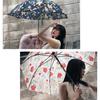 Touli Long 58cm Suitable for All and Stylish and Cute for Floral [2025] Wpc. Umbrella, Charcoal, Ribs, Large, Jump-friendly, Weather, Commuting,
