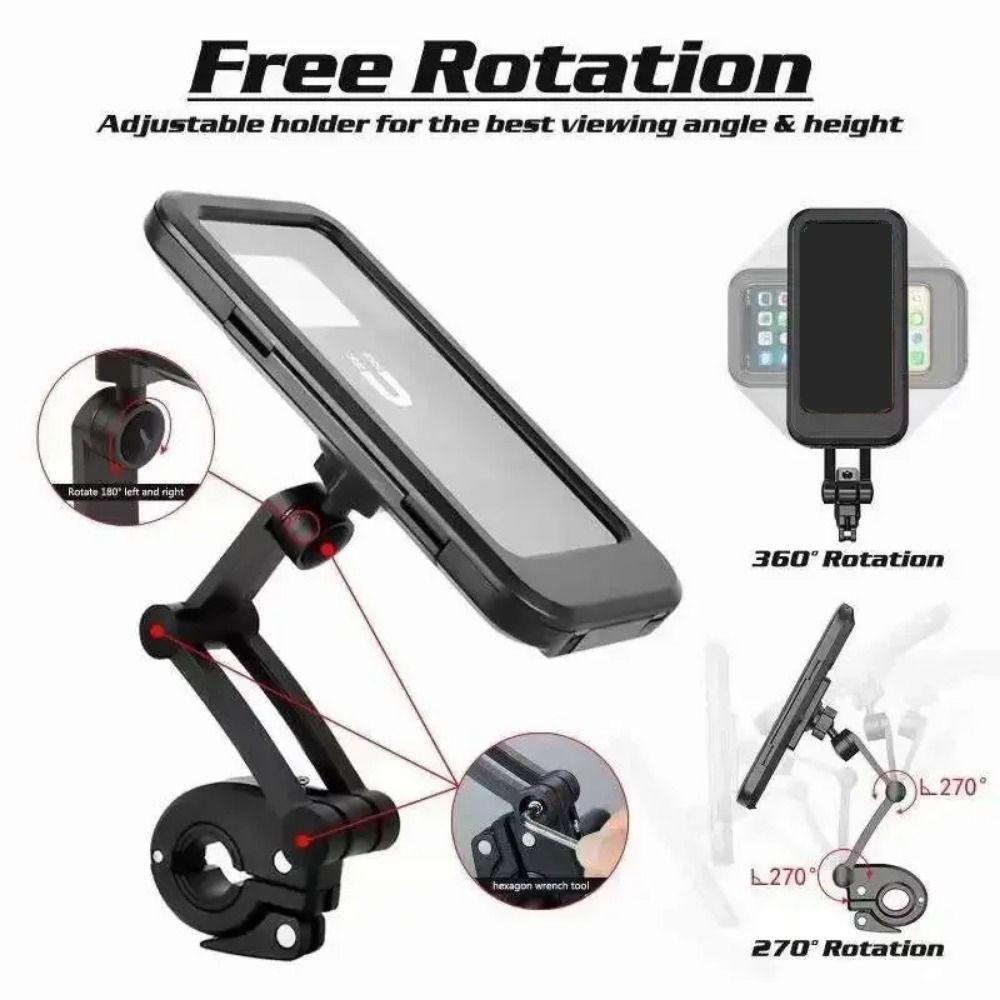 Adjustable Motorcycle Phone Holder Waterproof Phone Navigation Holder  Mobile Navigation