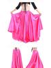Big Swing Satin Belly Dance Skirt for Stage Performance