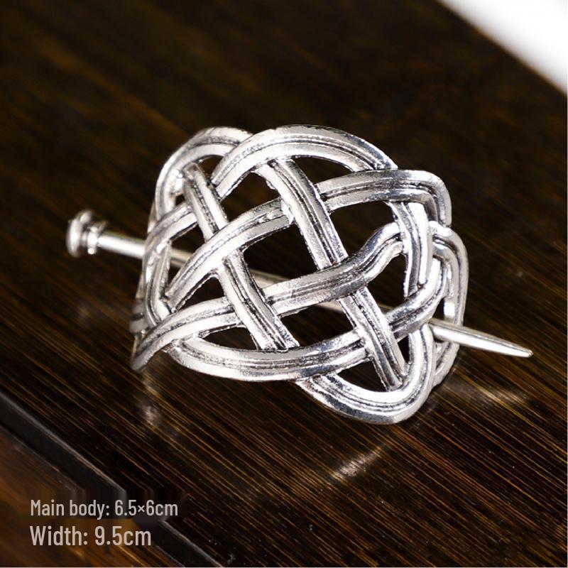 Hanfu Haarkrone: Unisex Kopfschmuck im antiken Stil mit Haargummi und Nadeln für Cosplay, Fotografie und Auftritte.