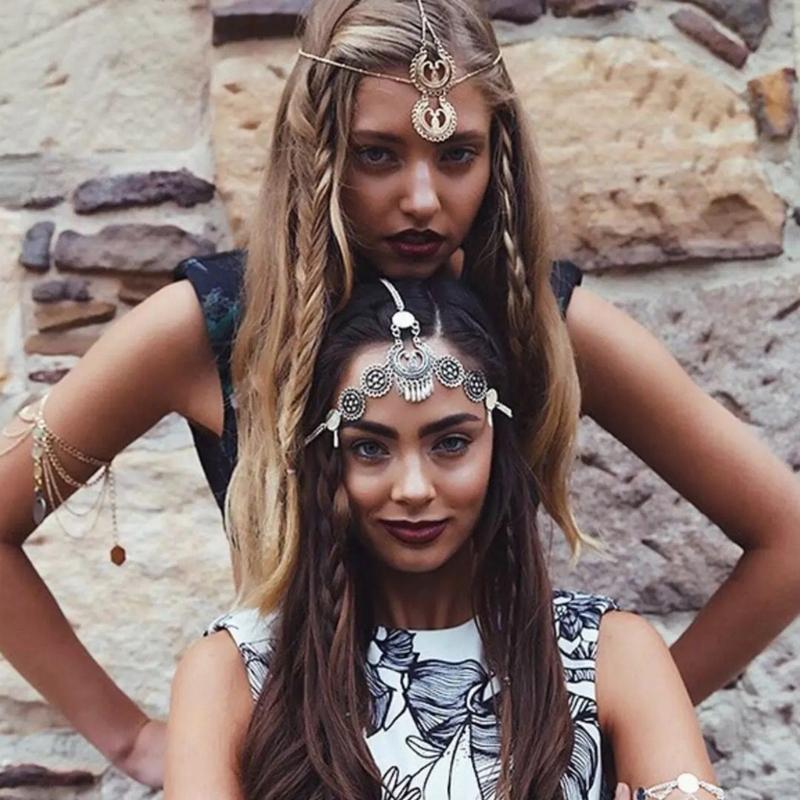 Heads Chain Jewelry Festival Prom Costume Hair Accessories Fashion Headbands Bohemian Headpieces for Bride Flower Girl