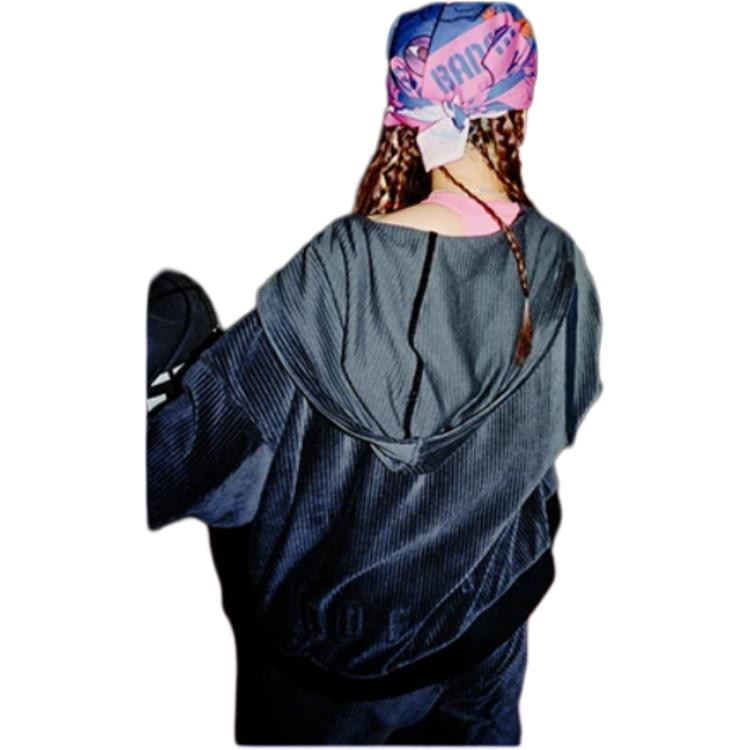 Li Ning Bad Five Sports Basketball Series Casual Loose Hooded Jacket Women Jackets Black AWDR984-1