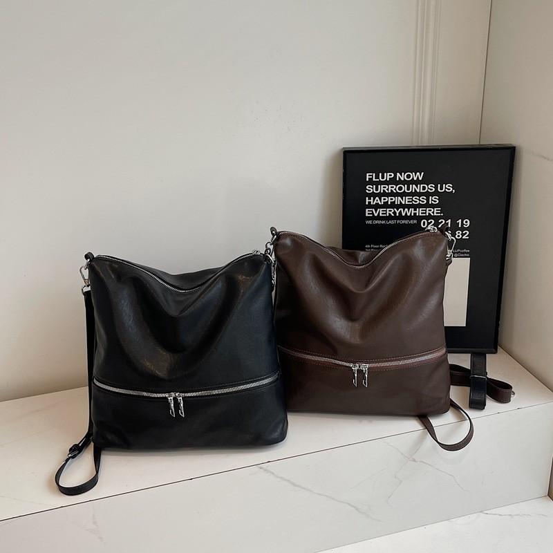 Lightweight Luxurious Winter Tote Bag For Women In Black And Coffee Perfect For Casual Outings