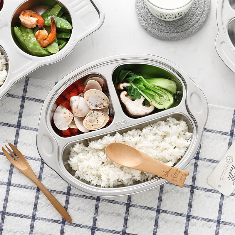 Onlycook Kids Stainless Steel Divided Plate