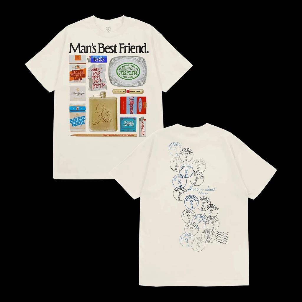 T-shirt in Cotone Stampata Sabrina Carpenter Estate 2026 Moda Casual per Unisex Donna T-shirt Oversize T-shirt Bambino