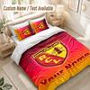Custom Name Bedding Set 3 Piecesracing Club De Lens Print Duvet Cover + 2 Pillowcases Soft Bed Decor