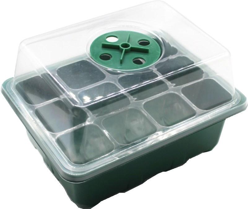 Gardening Seedling Tray Set: 6-Hole & 12-Hole Trays with Air Vents and Switchable Lids - 3 Pieces