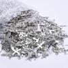102030Pcslot Metal Silver Color Cross Charms For Jewelry Making Supplies Christ Accessories Handmade Womenmen Pendant Charm