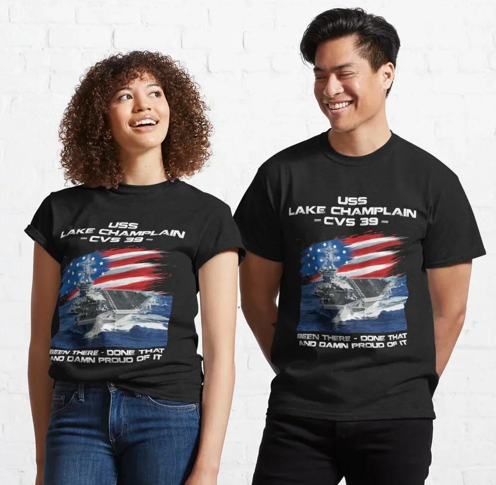 

USS Lake Champlain CVS-39 Aircraft Carrier Veteran Christmas T-Shirt 100% Cotton O-Neck Short Sleeve Summer Casual Mens T-shi... S разноцветный