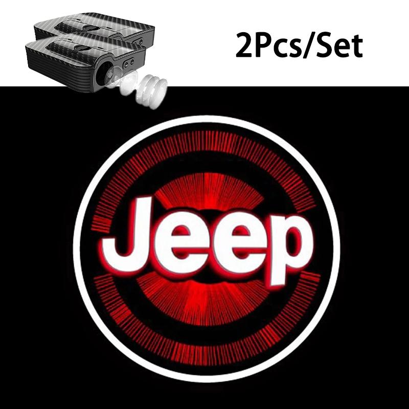 

Для Jeep 2 шт. JEEP HD Светодиодная лампа-проектор приветственного света на дверь автомобиля Для Jeep Renegade Compass Grand Cherokee Wrangler jk Gladiato бежевый