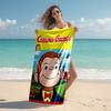 1pc Curious George (6) Beach Towel, Comfortable and Thick, and Swimming/Bath/Picnic/Camping Towel, Suitable for Seaside Beaches