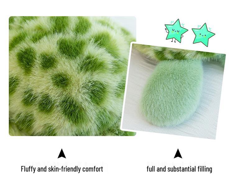 Adorable Big-Eyed Green Turtle Plush Toy Pillow - Perfect Children's Gift