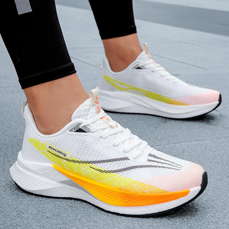 Herren Sports Spezialität Marathon Laufschuhe Carbonplatte Atmungsaktiv Leichtgewicht Damen Bequem Sportlich Rutschfest Dämpfung Stabilität Sneaker