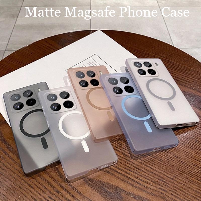 Frosted Magnetic Case for Xiaomi 17 Anti-Fingerprint Clear Cover Compatible with Redmi Note 15 Pro Xiaomi 14 Poco F8 X6 X7