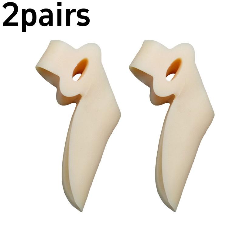 1/2Pairs Silicone Gel foot fingers Two Hole Toe Separator Thumb Valgus Protector Bunion adjuster Valgus Guard feet care