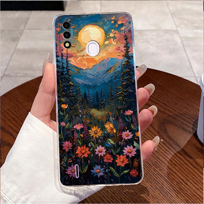 Case for ITEL P37 / Vision 2s Cover Clear Soft Silicone Love Heart Rabbit Phone Casing for itel P37 Vision2s P651L P651W Shell