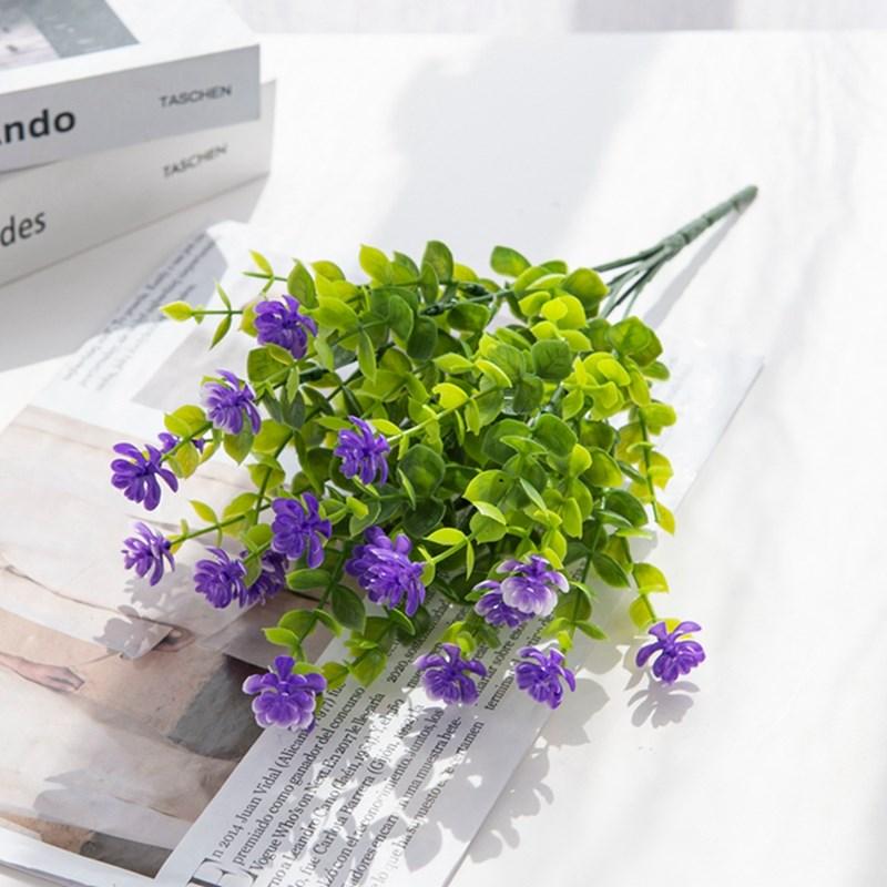 

3/6pcs Artificial Flowers Eucalyptus Babysbreath Festival Wedding Outdoor Bonsai Arch Wall Home Diy Gifts Hot Sale Centerpieces 3pcs фиолетовый