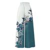 Women's Pants Boho Print Elastic High Waisted Pants Casual Wide Leg Long  Pant Trousers With Pocket