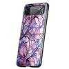 Phone Case for Samsung Galaxy Z Flip 3 4 5 6 7 Folding Shell For Samsung Z Flip4 Flip5 PC Hard Cover Flower marble Geometry