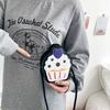 Spring New Cartoon Contrasting Color Personalized Women's Bag Trendy Shoulder Bag Cute Bag Change Bag Fashion Messenger Bag