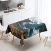 Beautiful Natural Scenery Printed Tablecloth Stain Resistant Waterproof Outdoor Camping  Kitchen Table Home Decor