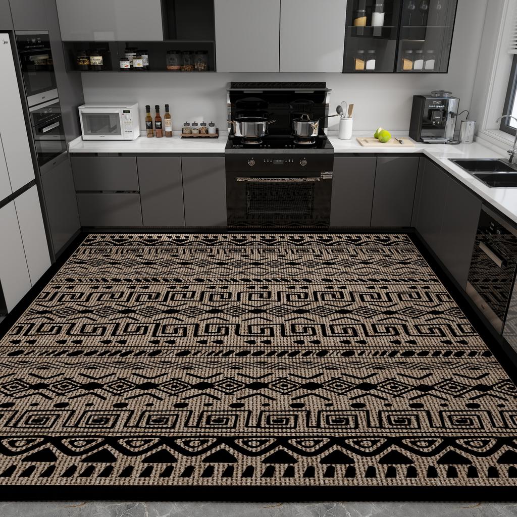 Kitchen Floor Mat Simple and Dirt-resistant Carpet Home Decoration Anti-slip Foot Mats Wear-resistant Large Size Mats