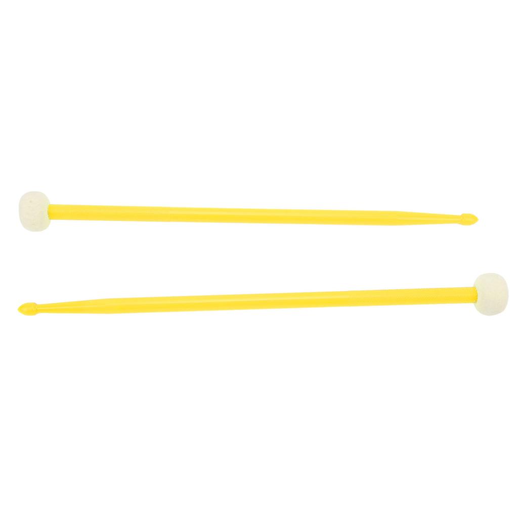2Pcs Felt Head Nylon Handle Double Headed Instrument Accessory Set Kit for Playing