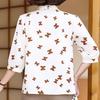 Women Blouse Chiffon Shirt Butterfly Three-quarter Sleeves Spring Summer Clothes Top Long Sleeve Women's Shirt Blusas Ropa De Mujer