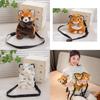 Adorable Plush Tiger Crossbody Bag For Kids Featuring Soft Short Pile Fabric Design