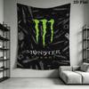 Monster Energy Wall Tapestry Aesthetic Wall Hanging Printed Fabric Blanket Decorative Tapestries for Bedroom Living Room Home Decor