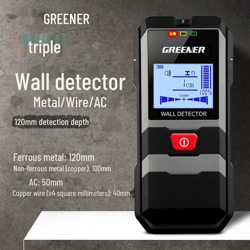 Scaner de perete multifuncțional Green Forest: Detectează fire, metal, beton, pereți portanți și bare de oțel.
