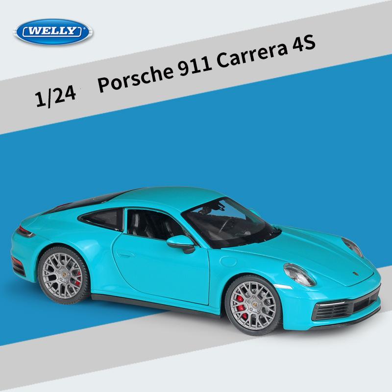 Welly 1/24 Porsche 911 Carrera 4S Alloy Car Model Diecasts & Toy Vehicles Collect Car Toy Boy Birthday Gifts