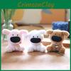 Ultrasoft Plush Short Dog Keychain Bag Charm Stuffed Animal Room Decor For Kids