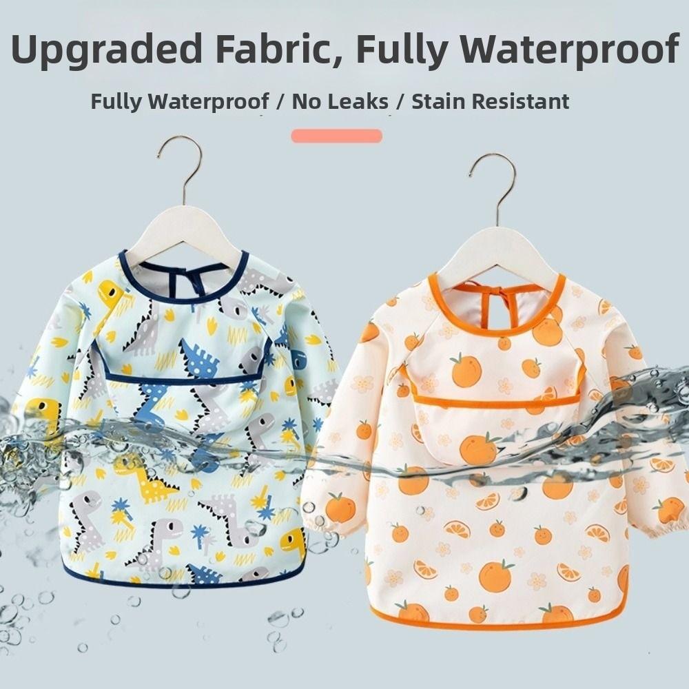 Rice Pocket Baby Long Sleeve Apron Feeding Blouse Toddler Bibs High Quality Children Feeding Bib