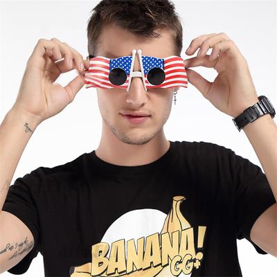 Amerikanska nationalflaggan Solglasögon Män Kvinnor Mode Fest Bal Dekorationer Glasögon USA Självständighetsdagen Solglasögon
