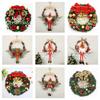 Festive Decoration 30cm Christmas Wreath Frosted Branches Red Berries Artificial Garland Plastic Door Ornaments Front Door