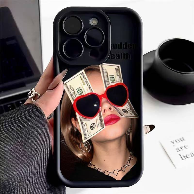 Sunglasses banknotes are suitable for iphone17pro mobile phone case Apple 15 Europe, America and 14 girls 13promax new 16x.