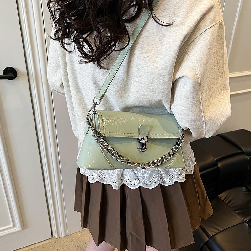 Popular high-end bag women's new simple casual chain bag shoulder crossbody small square bag