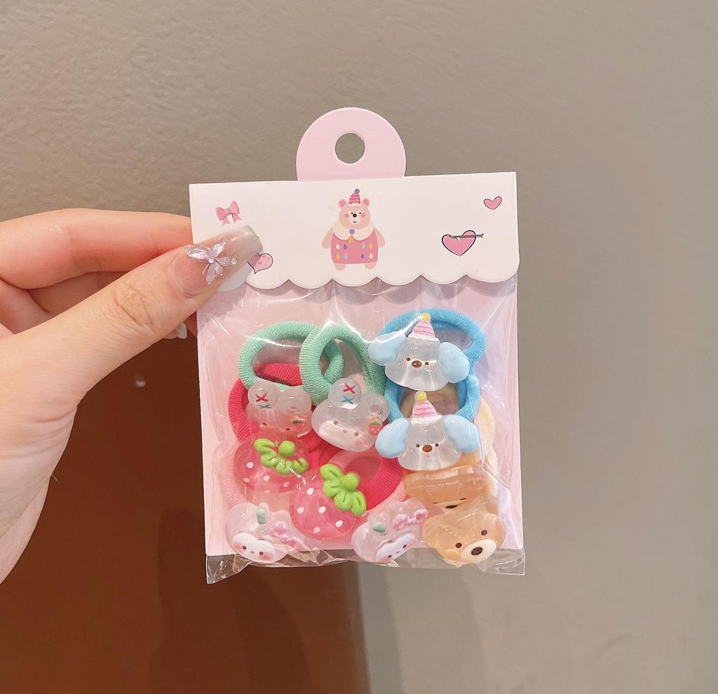 Sweet Children'S Cartoon Hair Band Cute Baby Trumpet Tie Small Pull Rubber Band Hair Rope Girls Do Not Hurt Hair Rope