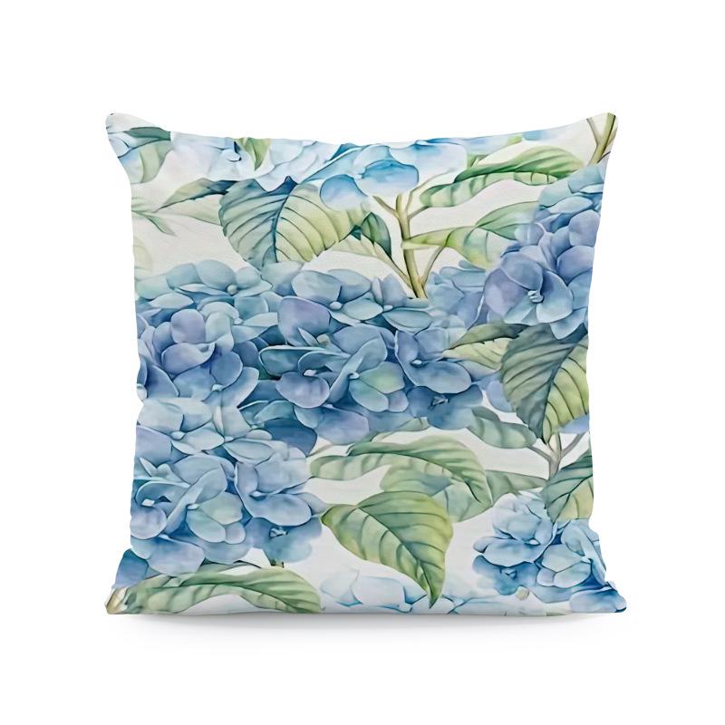 18x18 Watercolor Floral & Butterfly Pillow Cover for Spring/Summer Farmhouse Decor
