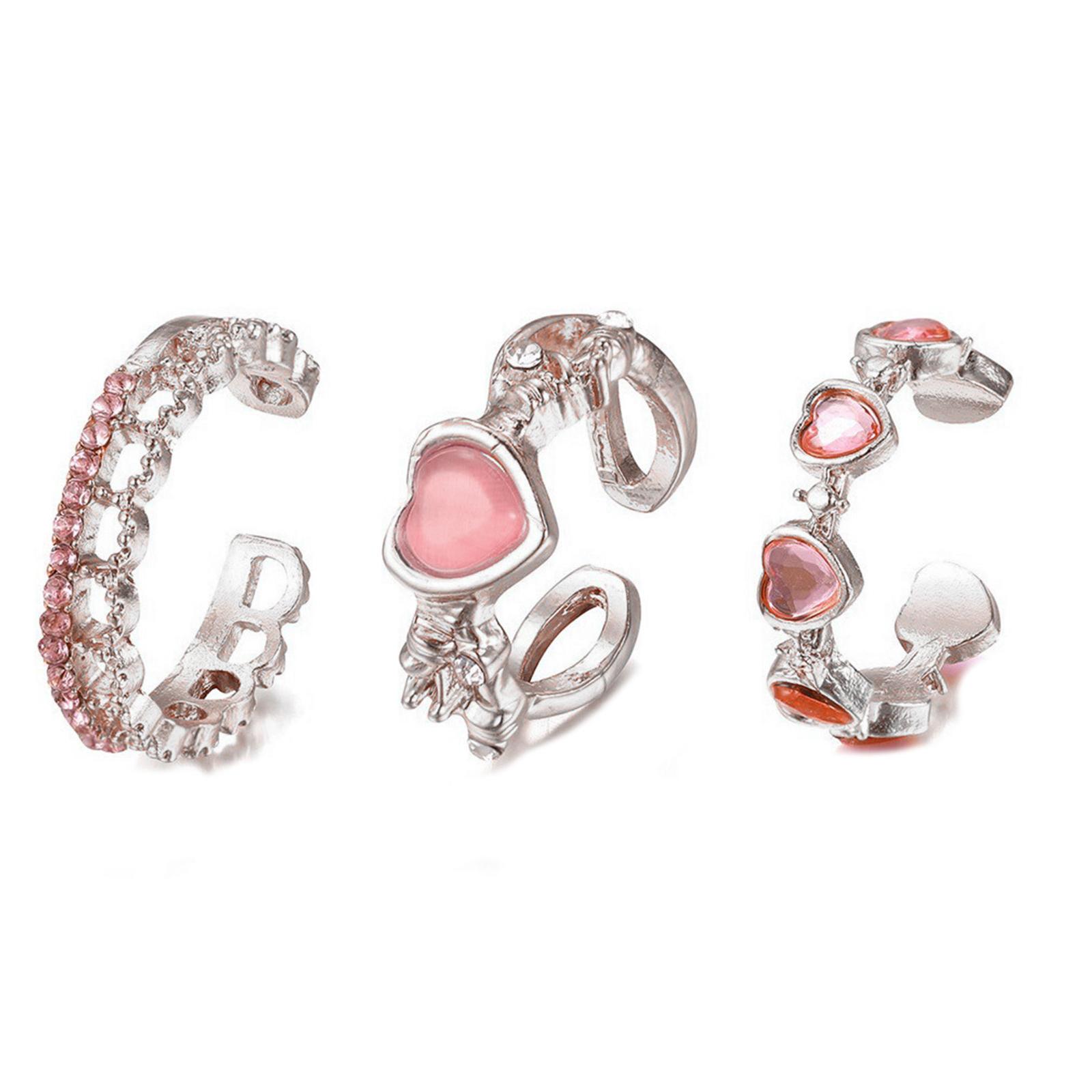 

Модные и Элегантные Королевские Кольца Сверкающие Циркониевые Кольца в Форме Сердца Набор Ювелирных Изделий Модные Королевские Аксессуары розовый