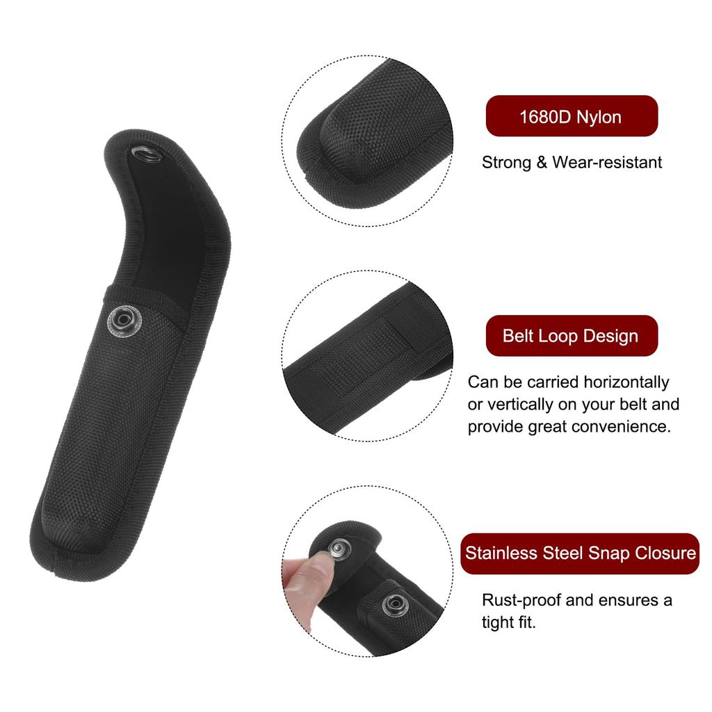 uxcell 2pcs Nylon Pocket Knife Sheath x Horizontal and Vertical Belt Loop Pouch Sheath for Folding Knife with Snap Closure Perfect for Outdoor and