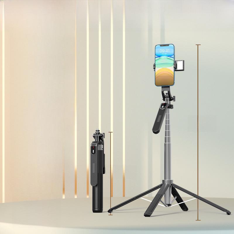 

Ручной стабилизатор P185: Алюминиевый сплав Мобильная камера Quadripod & Bluetooth Selfie Stick с заполняющим светом P180, single light