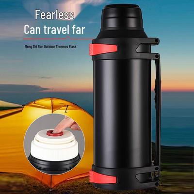 Große isolierte Tasse für Männer & Frauen, Outdoor-Thermoskanne, 304 Edelstahl-Wasserflasche, Tragbarer Haushalts-Heißwasserbecher