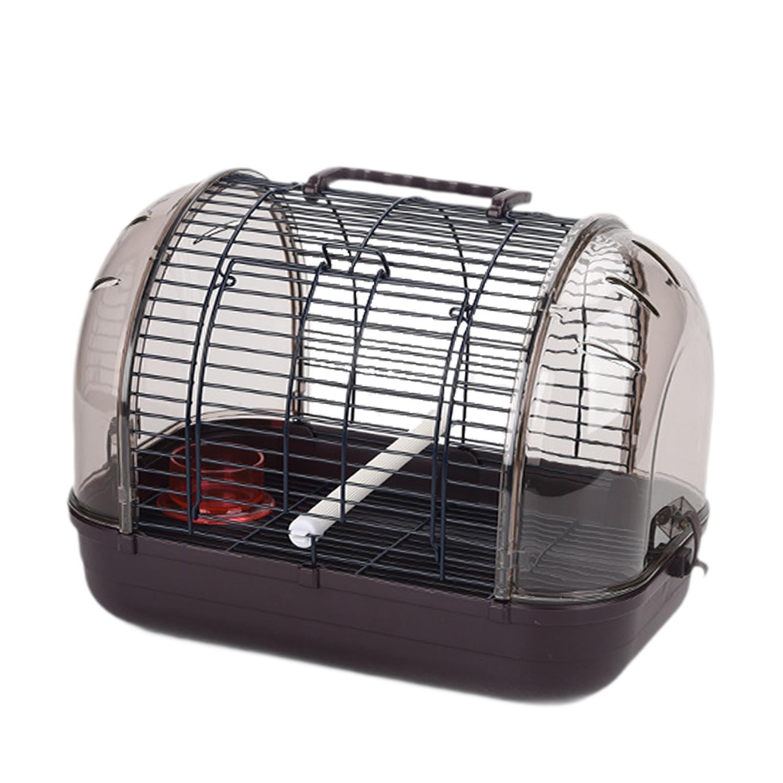 

Вилла Клетка для птиц Маленькая Съемная Дышащая со Стойкой Палочка Клетка для путешествий птиц для Волнистых попугайчиков Попугайчиков Канареек Попугайчиков Птиц коричневый