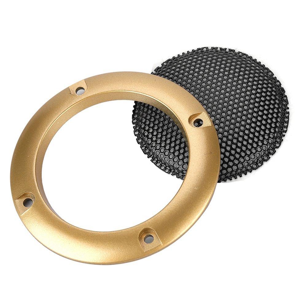 2Pcs Black Gold Silver Speaker Protective Grill Speaker Protective Accessory