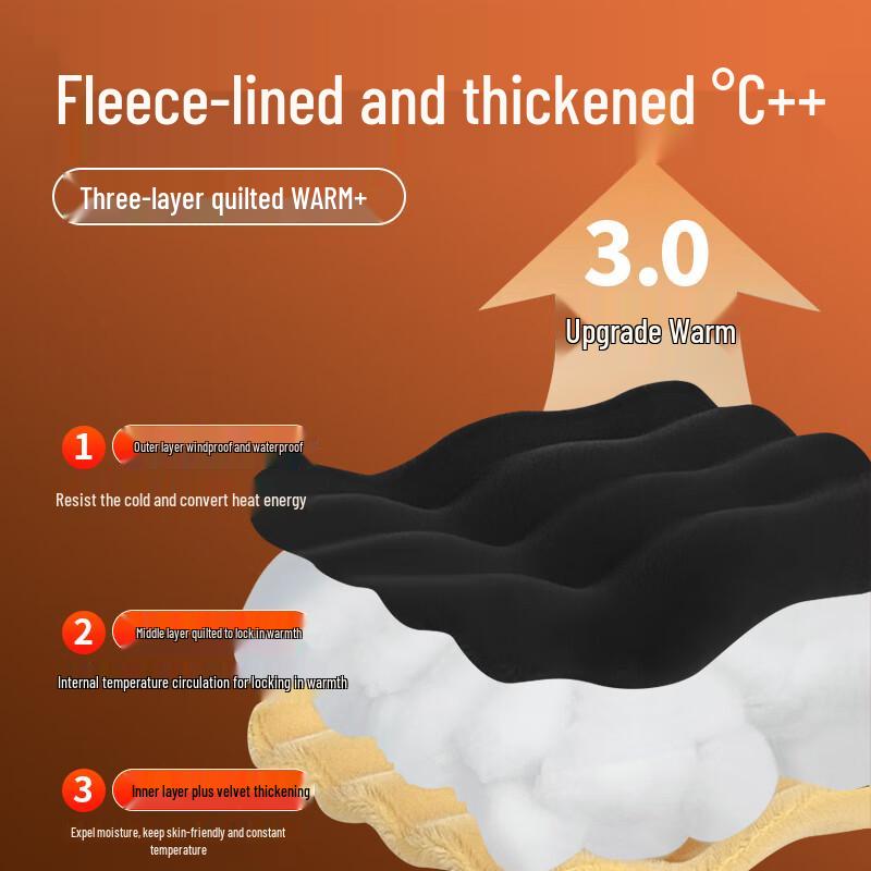 Homlean Men's Winter Fleece-Lined Casual Pants